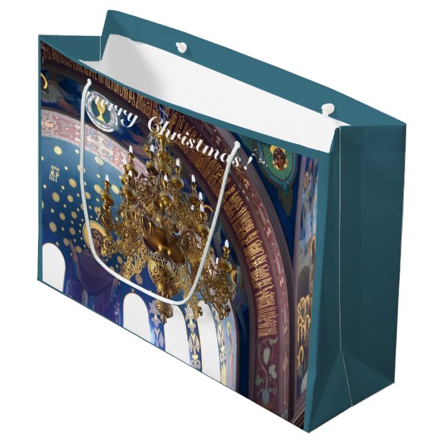 Orthodox Christmas.The rich decoration Large Gift Bag (Front Angled)