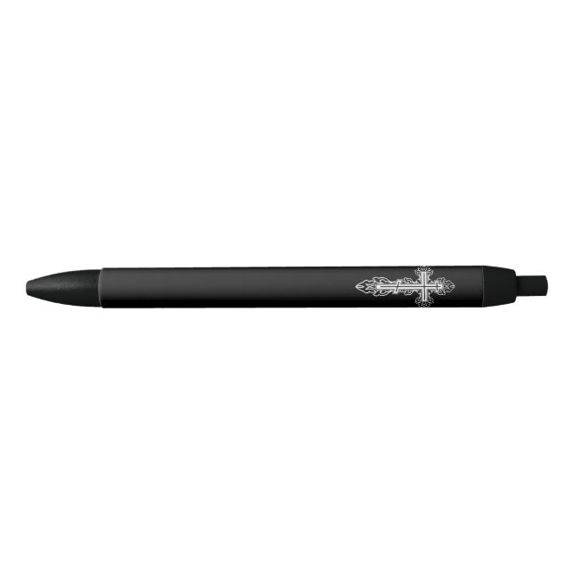 Orthodox cross black ink pen (Front)