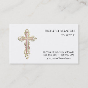 Orthodox cross business card