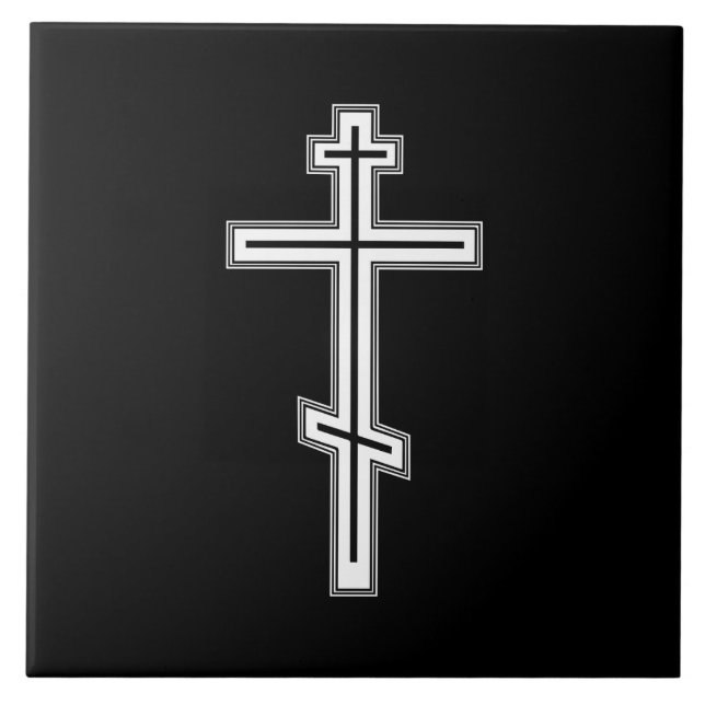 Orthodox cross ceramic tile (Front)