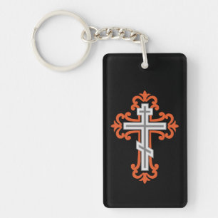 Orthodox cross key ring