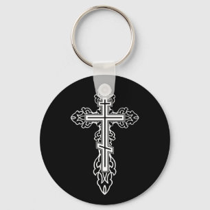 Orthodox cross key ring