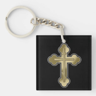 Orthodox cross key ring