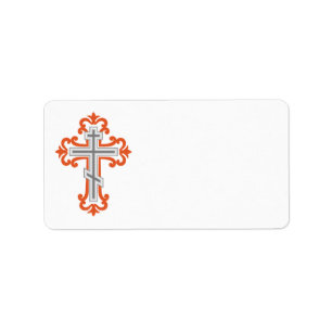 Orthodox cross label