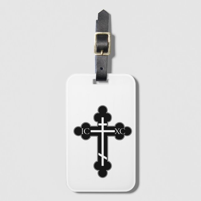 Orthodox cross luggage tag (Front Vertical)