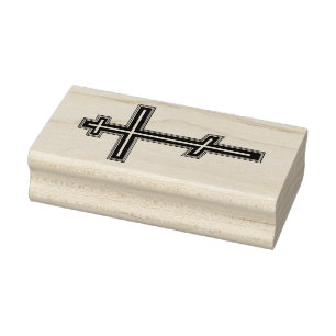 Orthodox cross rubber stamp