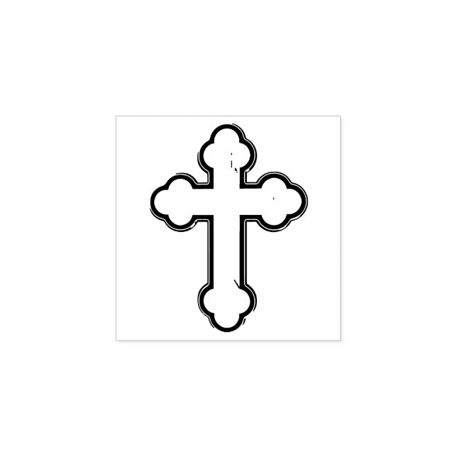 Orthodox cross rubber stamp (Imprint)