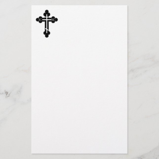 Orthodox cross stationery (Front)