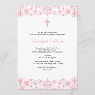 Orthodox Elegant Baptism Invitation