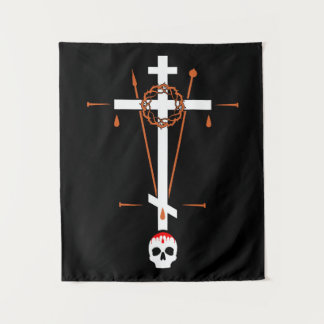 Orthodox Golgotha Kenosis Cross Tapestry