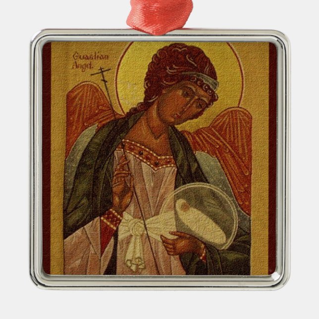 Orthodox Guardian Angel Christmas Ornament (Front)