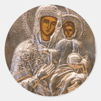 Orthodox icon classic round sticker