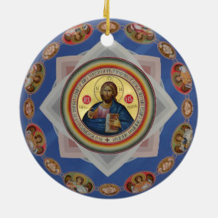orthodox icon god church religion saint ceramic ornament