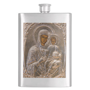 Orthodox icon hip flask