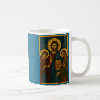 Orthodox Icon Of Christ, Theotokos, And John The B Coffee Mug