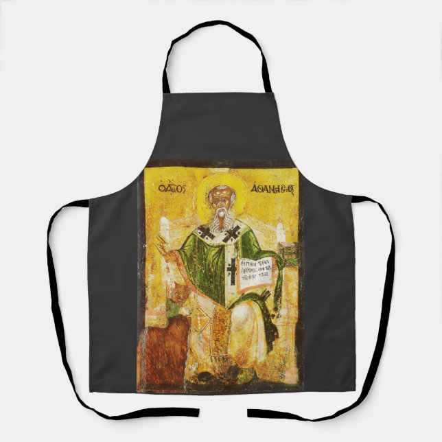 Orthodox Icon of Saint Athanasius of Alexandria Apron (Front)