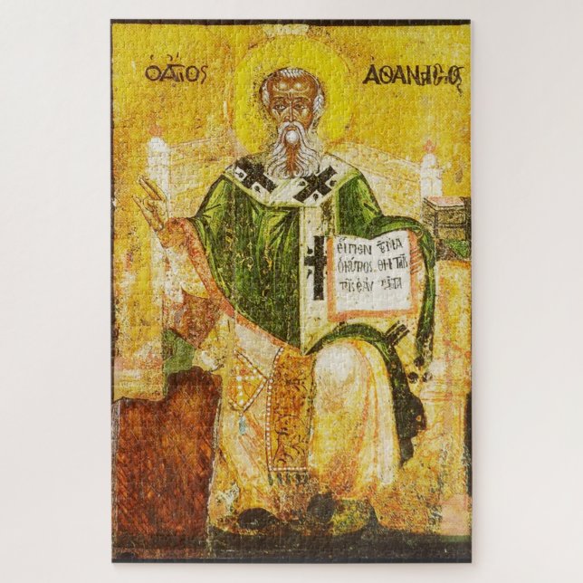 Orthodox Icon of Saint Athanasius of Alexandria Jigsaw Puzzle (Vertical)