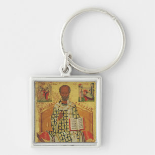 Orthodox Icon of Saint Nicholas The Wonderworker Key Ring
