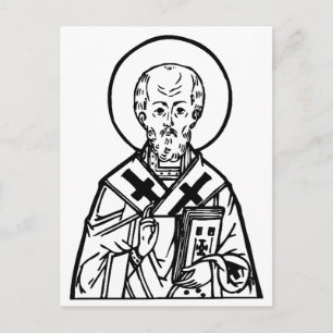 Orthodox Icon of Saint Nicholas The Wonderworker Postcard