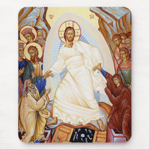 Orthodox Icon of the Anastasis Resurrection Mouse Pad