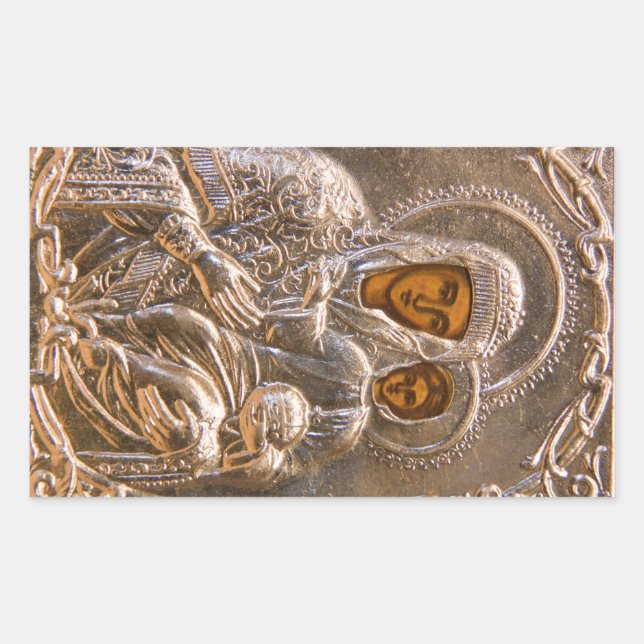 Orthodox icon rectangular sticker (Front)
