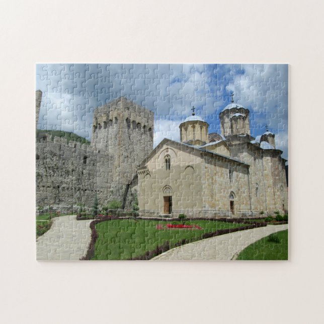 Orthodox Monastery Manasija in Despotovac, Serbia Jigsaw Puzzle (Horizontal)