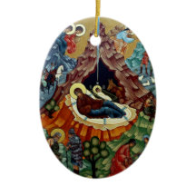 Orthodox Nativity Icon Christmas Ornament