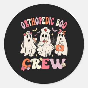 Orthopaedic Boo Crew Funny Ortho Nursing Halloween Classic Round Sticker