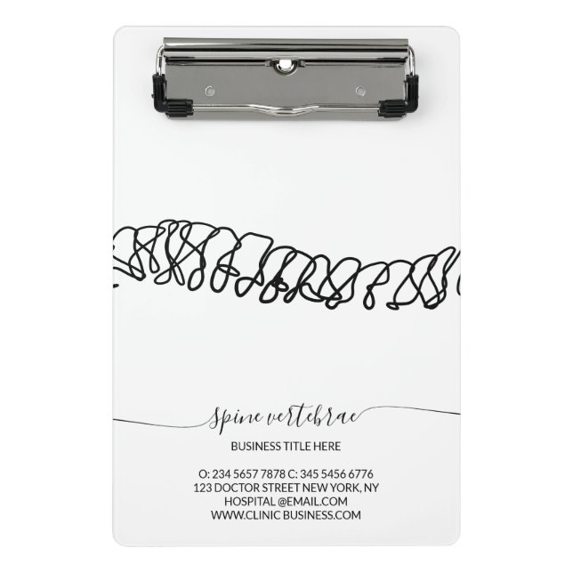 Orthopaedic Chiropractic Testimonial Mini Clipboard (Front)