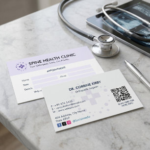 Orthopaedic Clinic Business   Clean Appointment Card