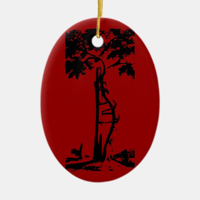 Orthopaedic Crooked Tree Ceramic Ornament (Front)