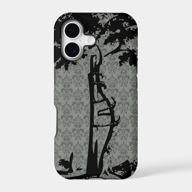 Orthopaedic Crooked Tree on Grey Damask (Back)