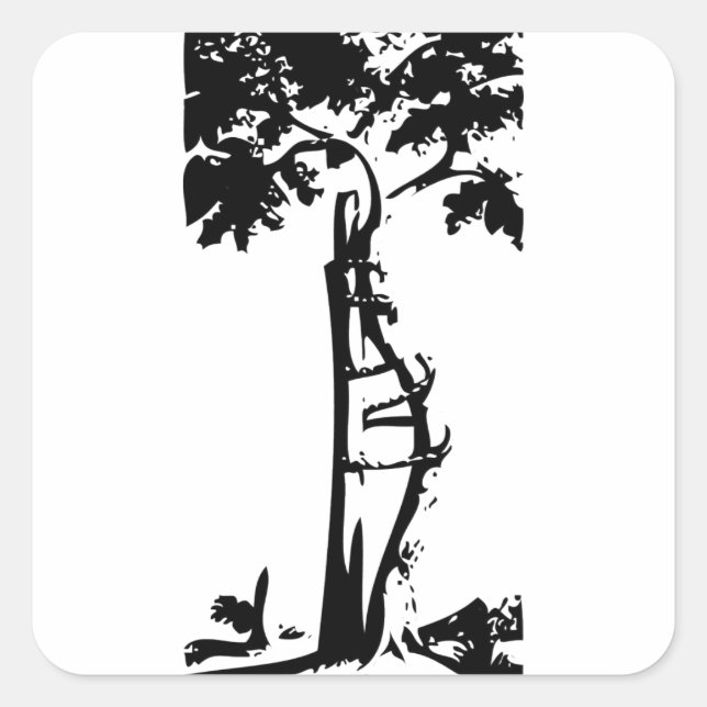 Orthopaedic Crooked Tree Square Sticker (Front)