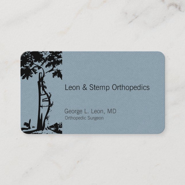 Orthopaedic Crooked Tree Symbol Business Card (Front)