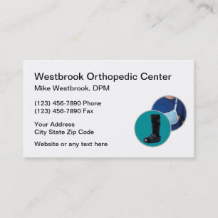 Orthopaedic Doctor Office Modern Business Cards