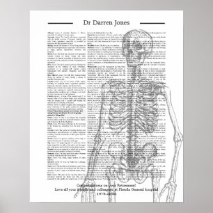 orthopaedic Dr surgeon radiologist Retirement Gift Poster