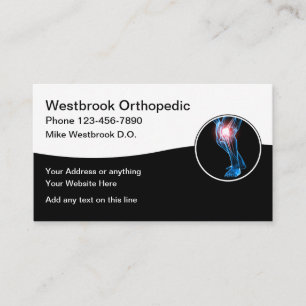 Orthopaedic Medical Office Professional Business Card