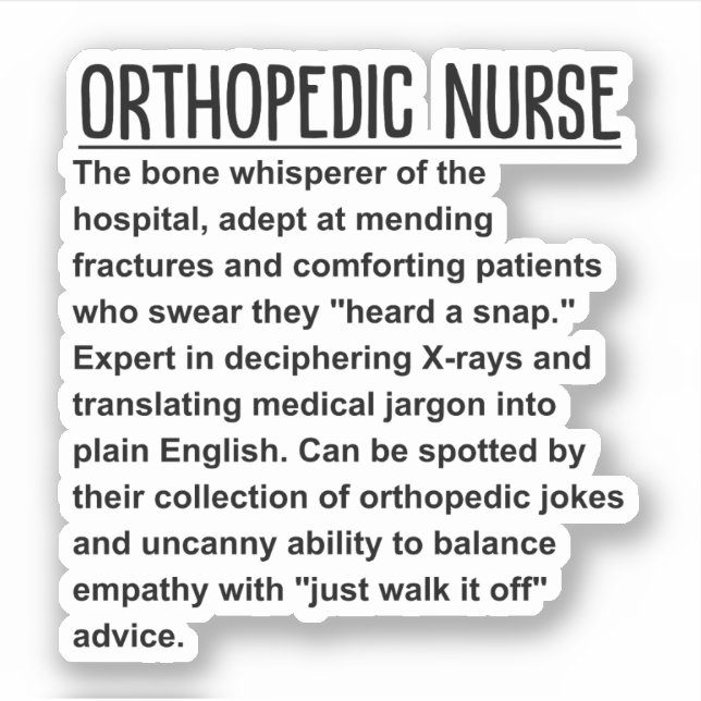 Orthopaedic nurse (Front)