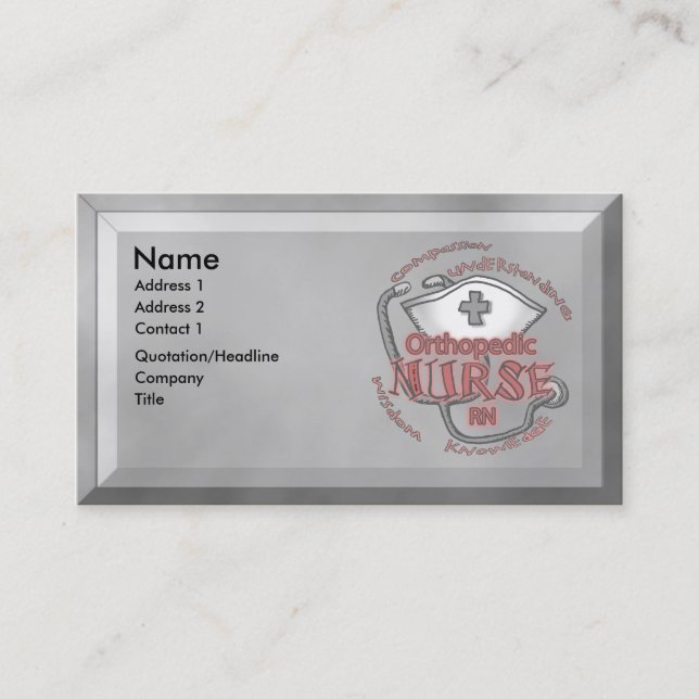 Orthopaedic Nurse Axiom Business Card (Front)