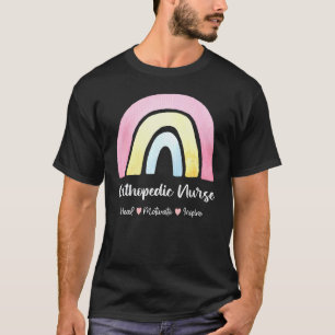 Orthopaedic Nurse Heal Motivate Inspire Boho Rainb T-Shirt