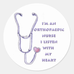 Orthopaedic Nurse Heart  Sticker