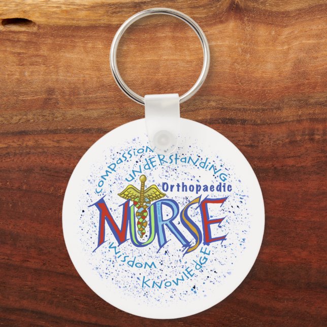 Orthopaedic Nurse Motto Key Ring (Front)