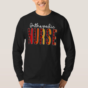 Orthopaedic Nurse Plaid Red Love Heart Stethoscope T-Shirt