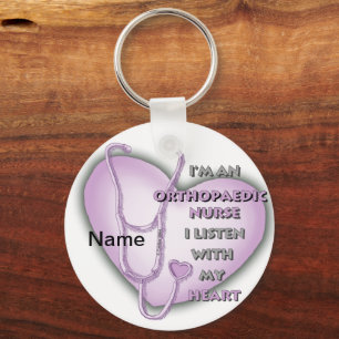 Orthopaedic Nurse Purple Heart  keychain