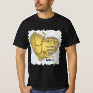 Orthopaedic Nurse Yellow Heart custom nurses T-Shirt