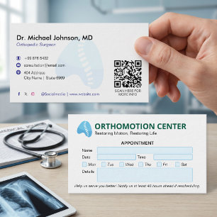 Orthopaedic Physical Therapy   Modern Appointment Business Card