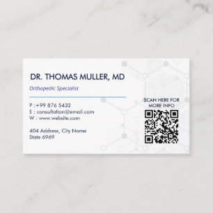 Orthopaedic Recovery Business   White Barcode Card