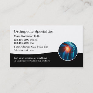Orthopaedic Specialist Medical Business Cards