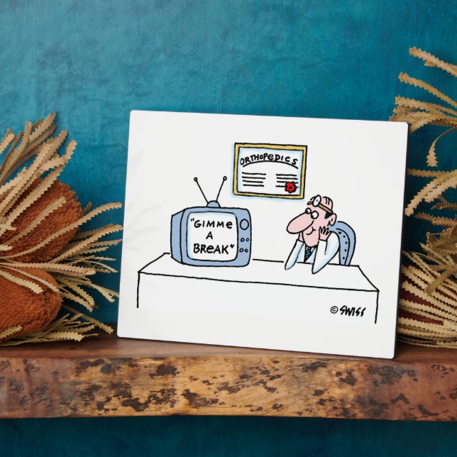 Orthopaedic Surgeon Cartoon Funny Office Plaque (Side)