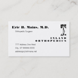 Orthopaedic Surgeon Crooked Tree Normande Business Card
